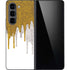 Paint Splatter Gold Galaxy Z Fold5 5G Skin